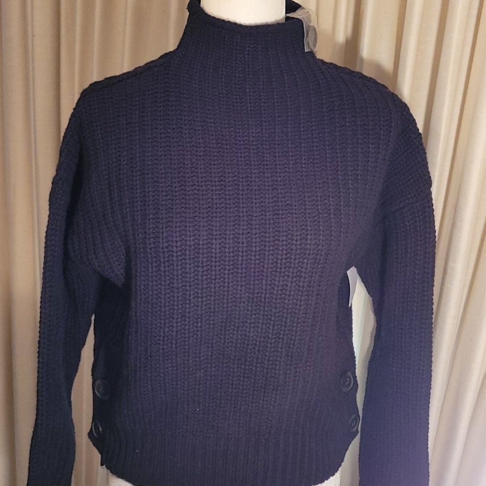 Madewell mock turtleneck hi lo sweater